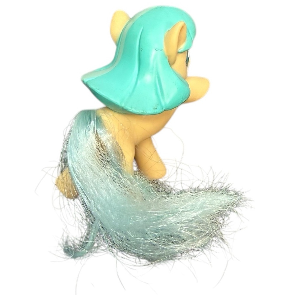 My Little Pony G3 Minty Yellow Pony Figure Teal Hair Hasbro Cutie Mark - Picture 4 of 10
